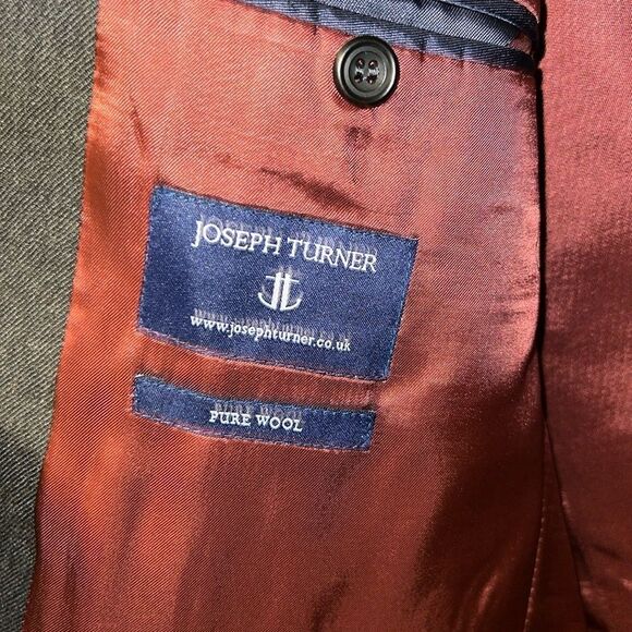 JOSEPH TURNER Dark Grey Wool Sport Coat Blazer-42R - Picture 8 of 9